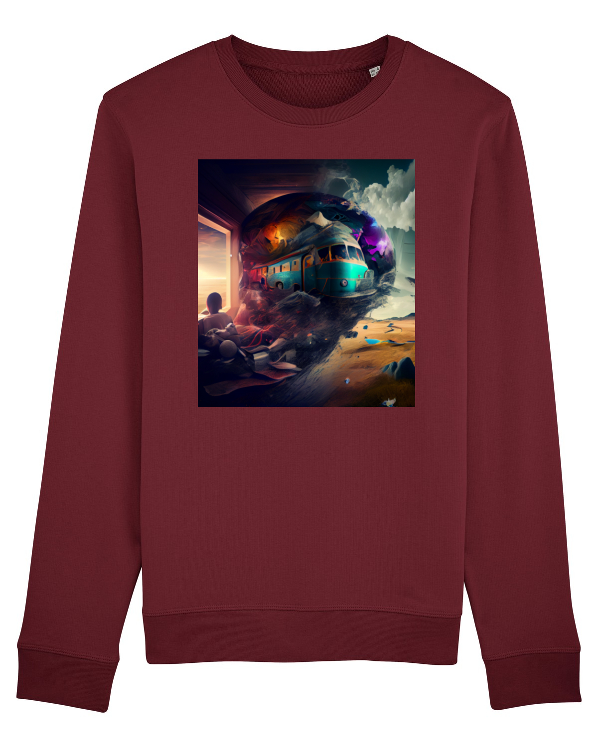 Bluză mânecă lungă Unisex Rise Burgundy