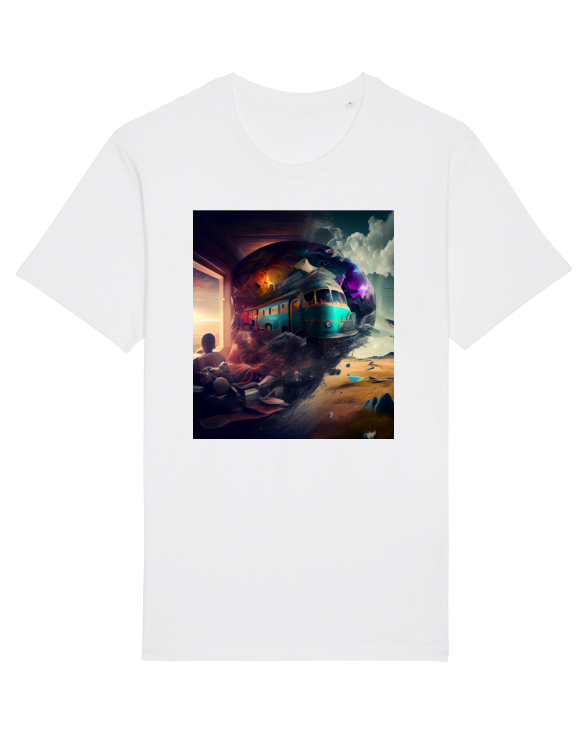 Tricou mânecă scurtă Unisex Rocker White