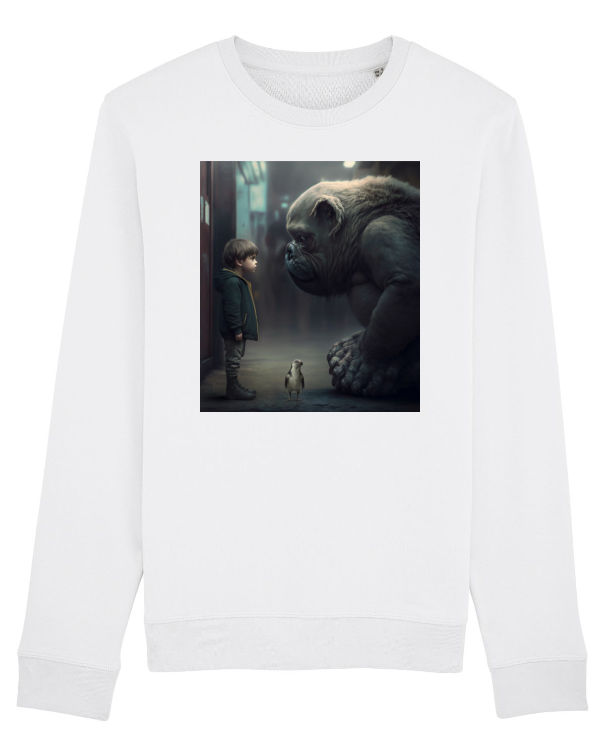 Bluză mânecă lungă Unisex Rise White