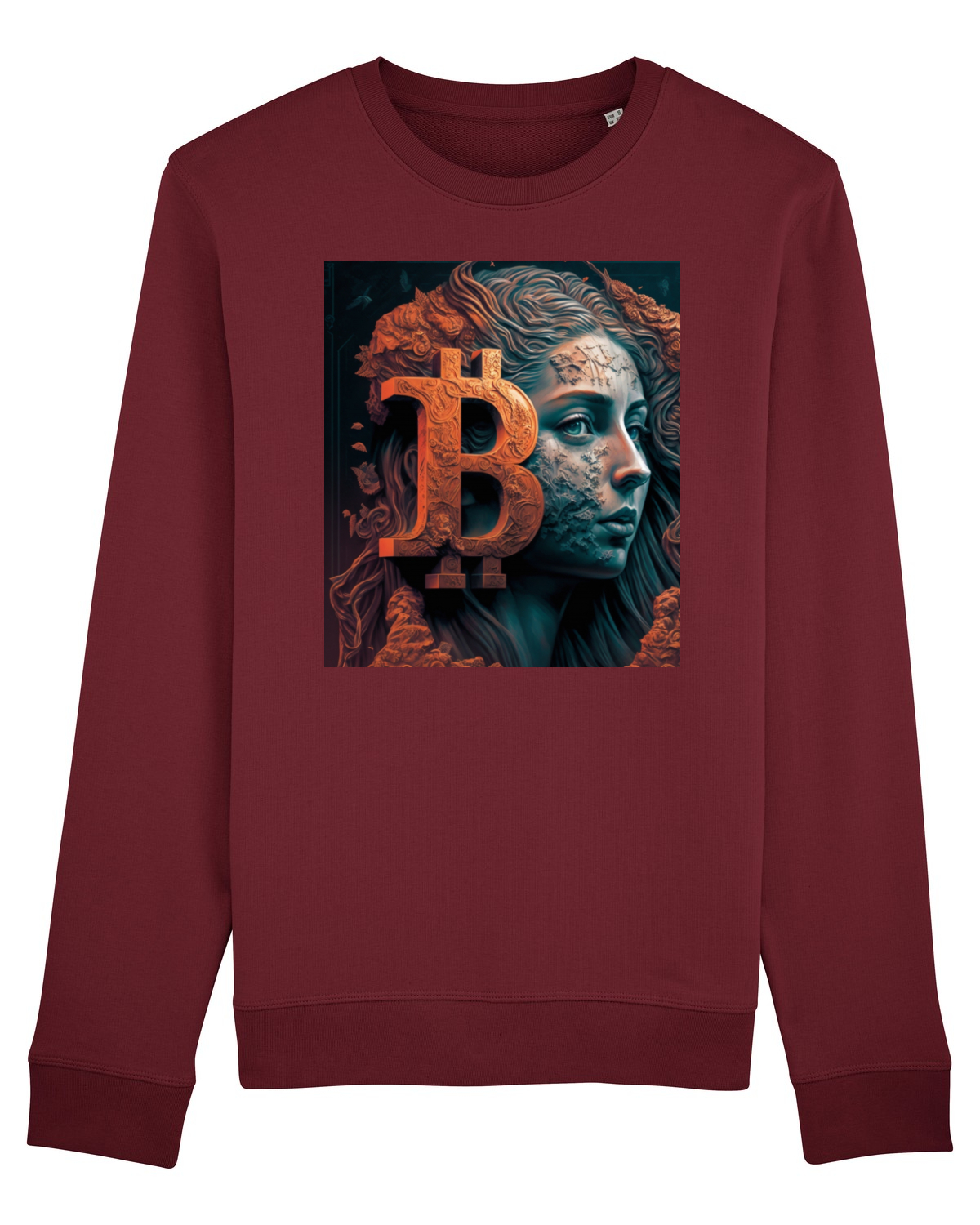 Bluză mânecă lungă Unisex Rise Burgundy