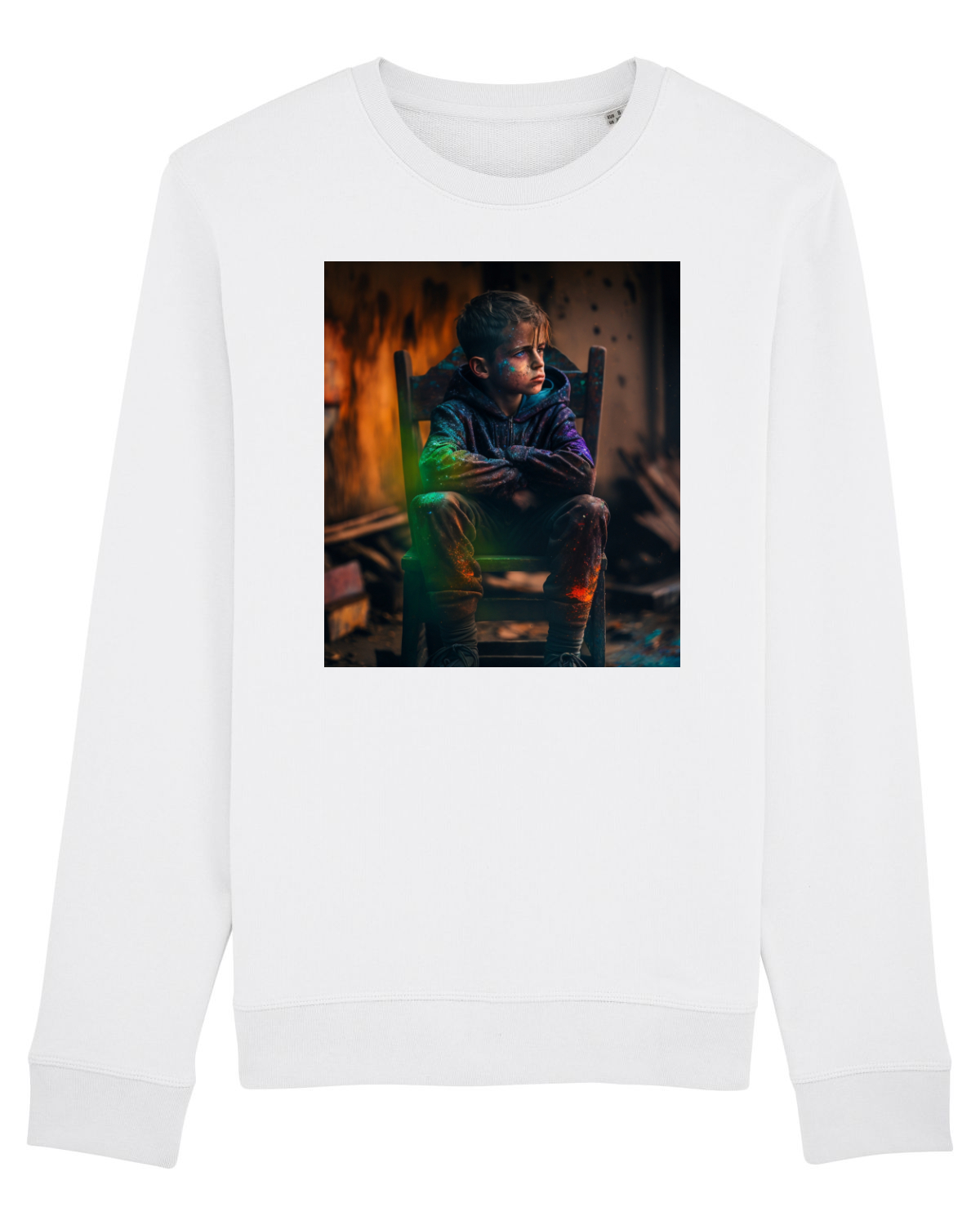 Bluză mânecă lungă Unisex Rise White