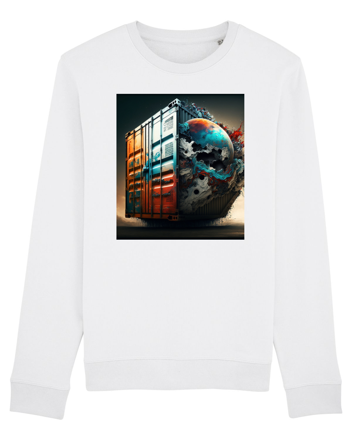 Bluză mânecă lungă Unisex Rise White