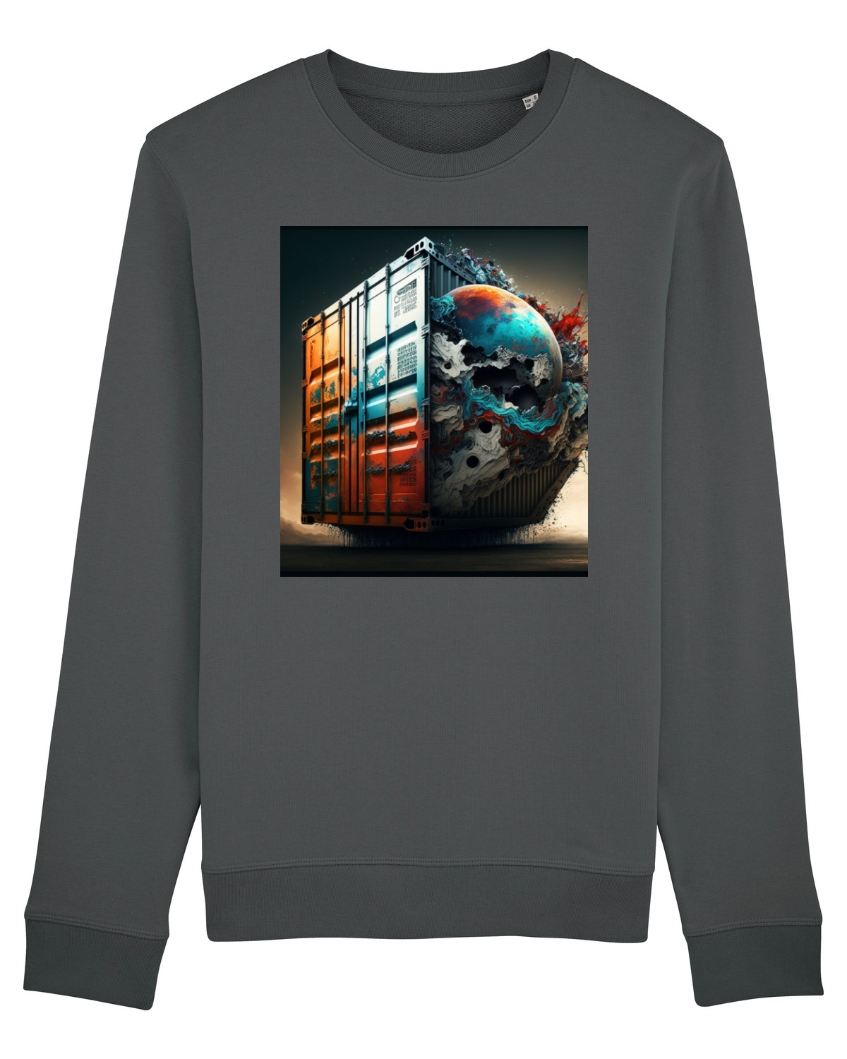 Bluză mânecă lungă Unisex Rise Anthracite