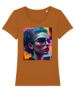 DIGITAL ART 16 Tricou mânecă scurtă guler larg fitted Damă Expresser