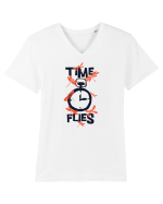 Time Flies Tricou mânecă scurtă guler V Bărbat Presenter