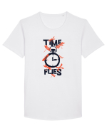 Time Flies Tricou mânecă scurtă guler larg Bărbat Skater