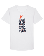 Time Is Fun When You're Having Flies Tricou mânecă scurtă guler larg Bărbat Skater