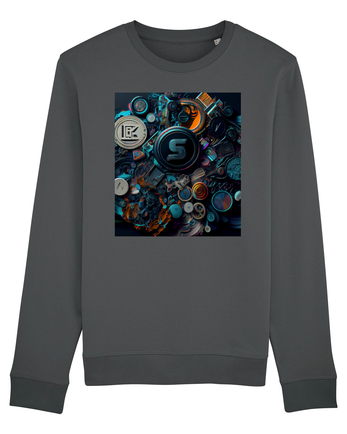 Bluză mânecă lungă Unisex Rise Anthracite