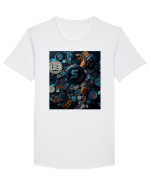 DIGITAL ART 28 Tricou mânecă scurtă guler larg Bărbat Skater