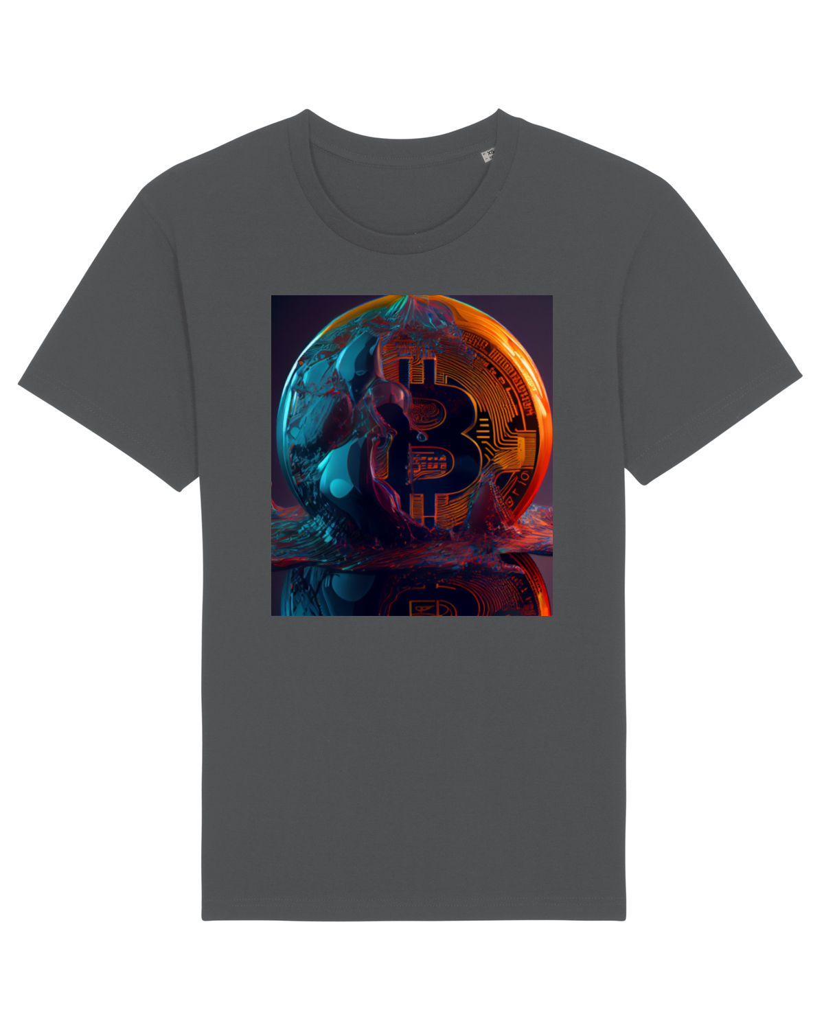 Tricou mânecă scurtă Unisex Rocker Anthracite