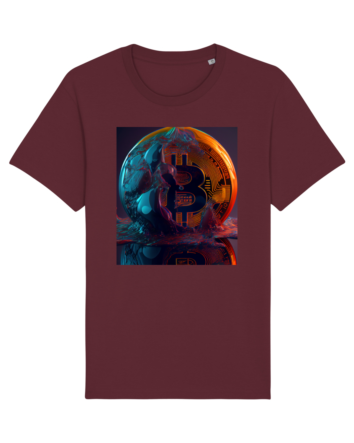 Tricou mânecă scurtă Unisex Rocker Burgundy