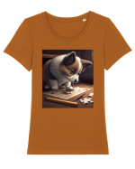 DIGITAL ART 31 Tricou mânecă scurtă guler larg fitted Damă Expresser