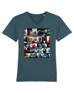 DIGITAL ART 34 Tricou mânecă scurtă guler V Bărbat Presenter