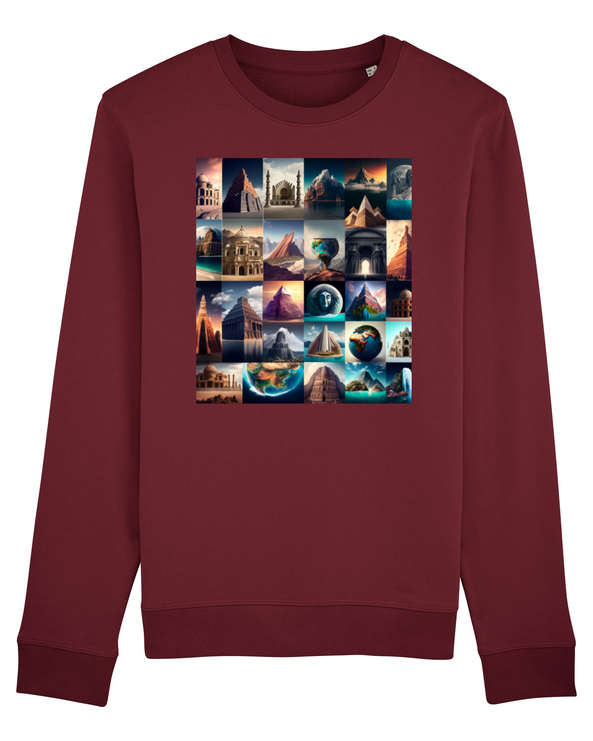 Bluză mânecă lungă Unisex Rise Burgundy