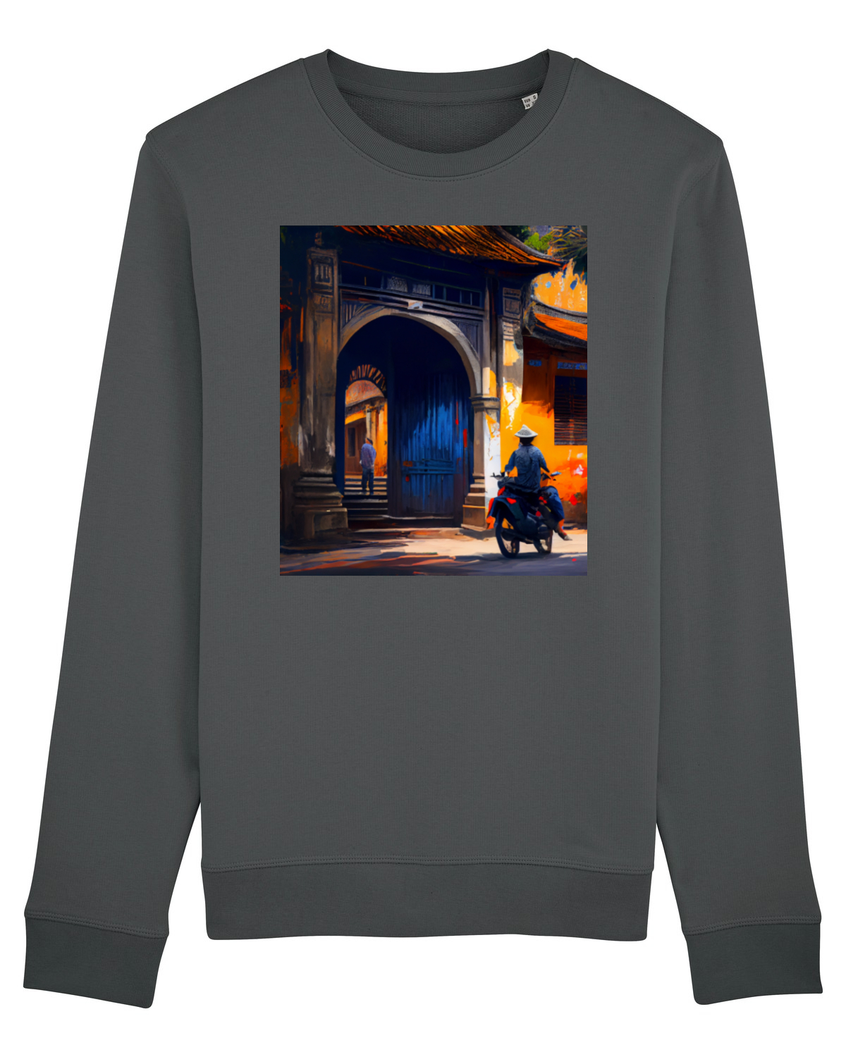 Bluză mânecă lungă Unisex Rise Anthracite
