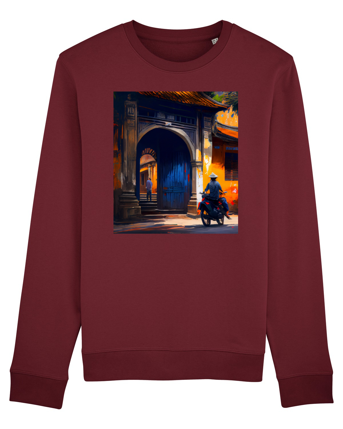 Bluză mânecă lungă Unisex Rise Burgundy