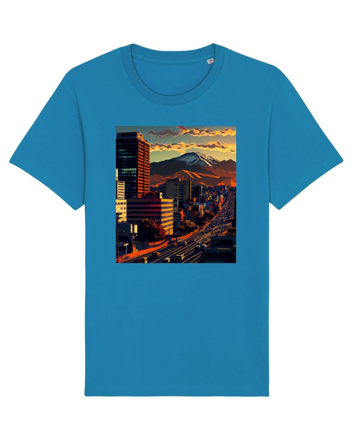 Tricou mânecă scurtă Unisex Rocker Azur
