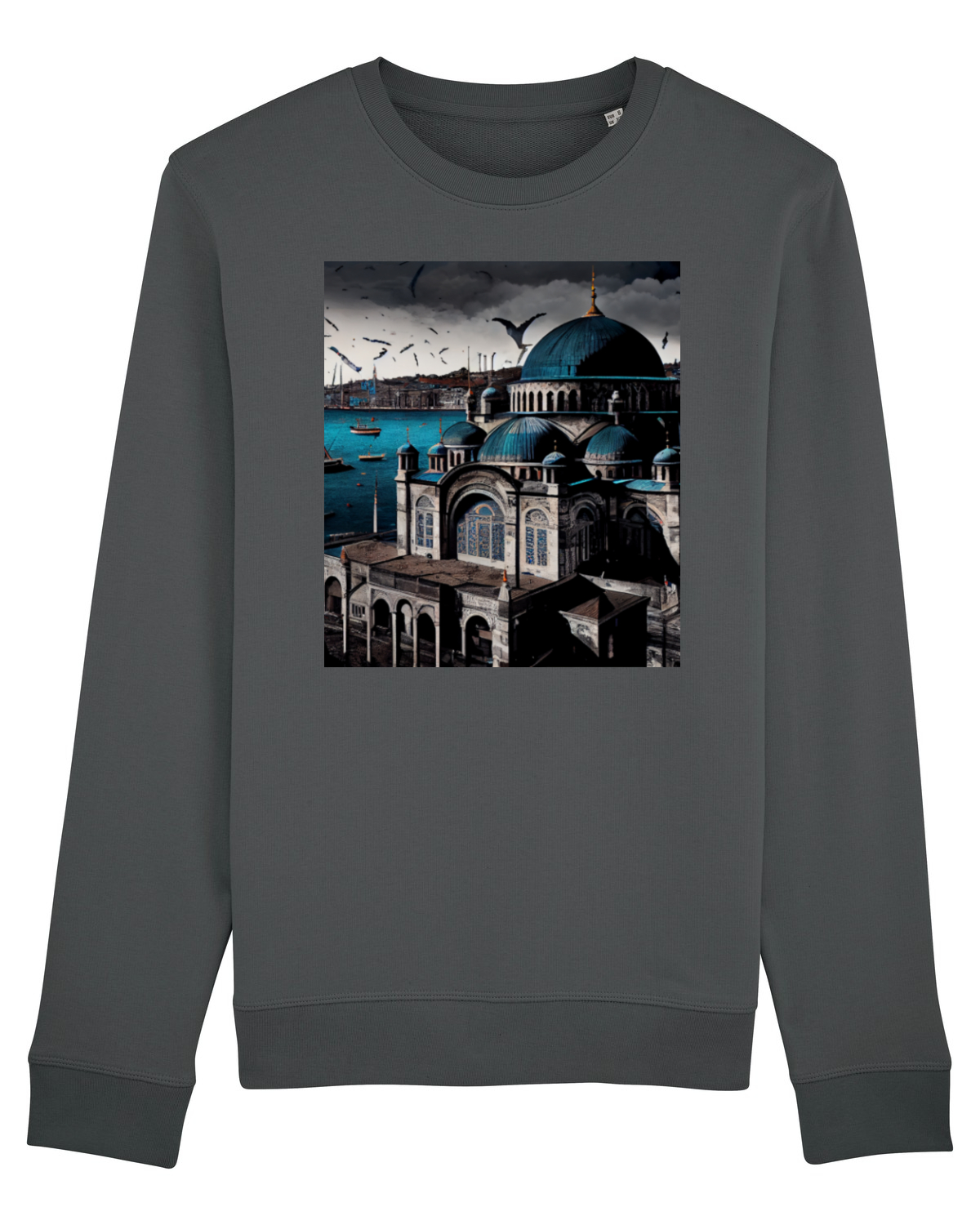 Bluză mânecă lungă Unisex Rise Anthracite