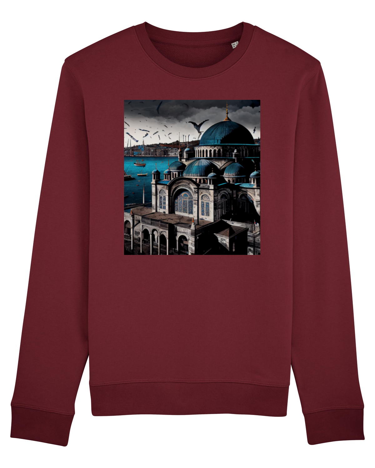 Bluză mânecă lungă Unisex Rise Burgundy