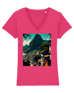 DIGITAL ART 42 Tricou mânecă scurtă guler V Damă Evoker