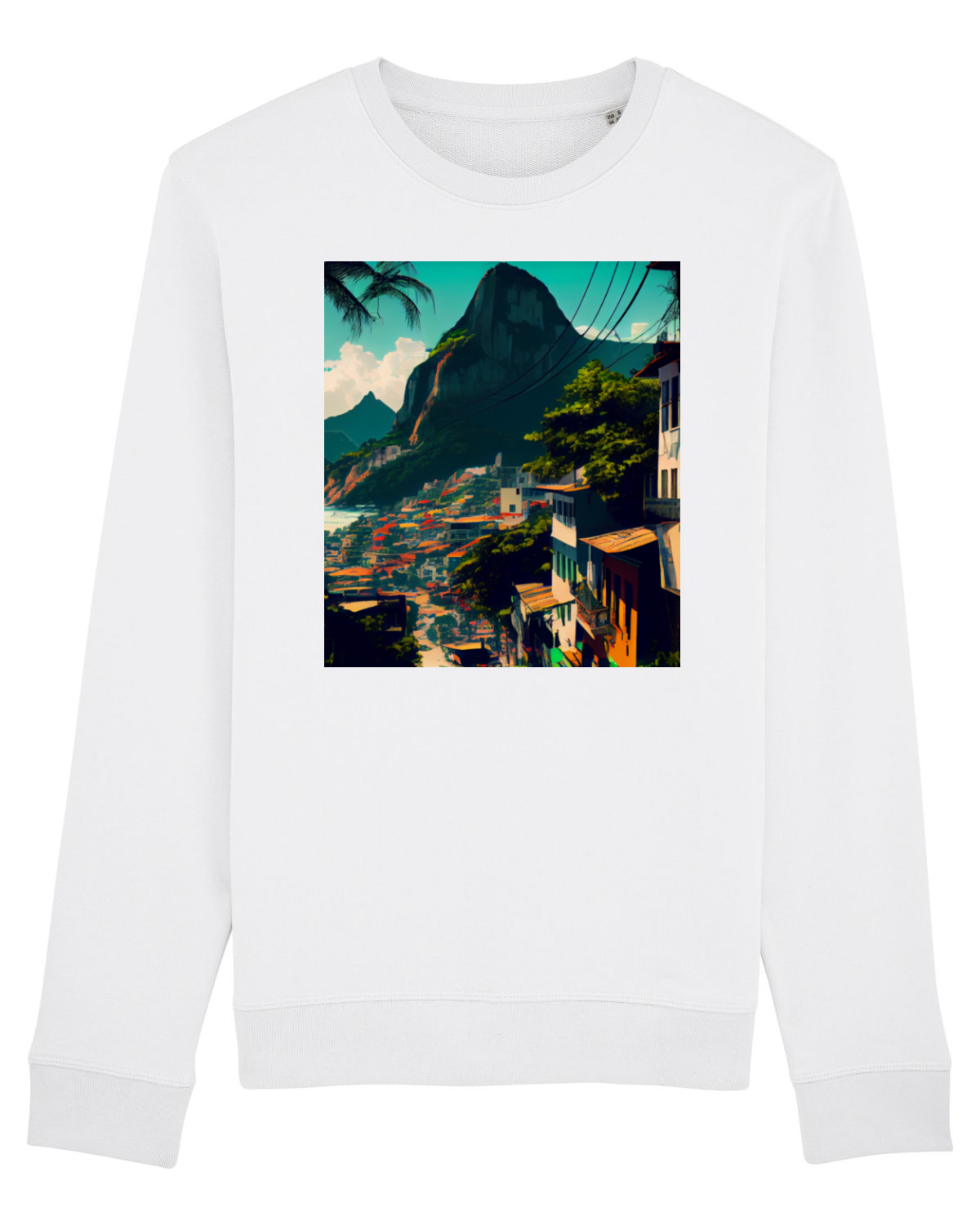 Bluză mânecă lungă Unisex Rise White