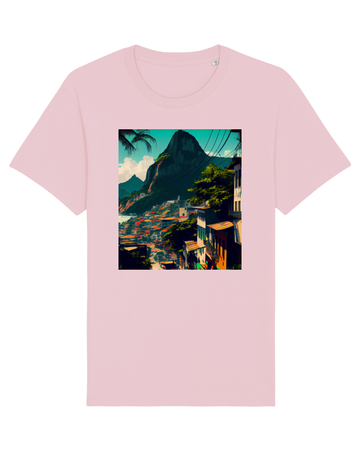 Tricou mânecă scurtă Unisex Rocker Cotton Pink