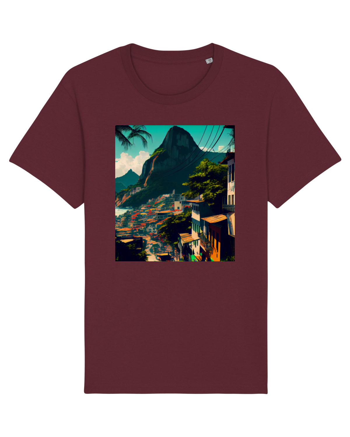 Tricou mânecă scurtă Unisex Rocker Burgundy