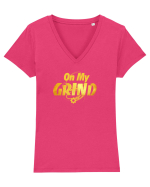 On my GRIND Tricou mânecă scurtă guler V Damă Evoker