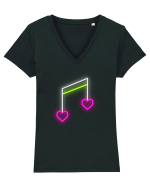 Romantic incurabil Tricou mânecă scurtă guler V Damă Evoker