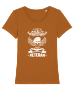 VETERAN Tricou mânecă scurtă guler larg fitted Damă Expresser