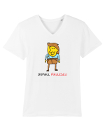 Domnul Pixulescu Tricou mânecă scurtă guler V Bărbat Presenter