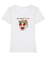 Am ochii ROȘII Tricou mânecă scurtă guler larg fitted Damă Expresser