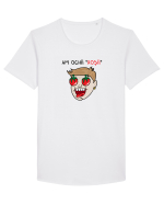 Am ochii ROȘII Tricou mânecă scurtă guler larg Bărbat Skater