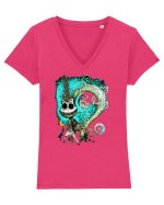 Don't worry Be Happy Tricou mânecă scurtă guler V Damă Evoker