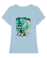 Don't worry Be Happy Tricou mânecă scurtă guler larg fitted Damă Expresser
