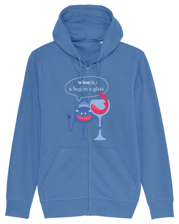 Wine, A Hug In A Glass Bright Blue