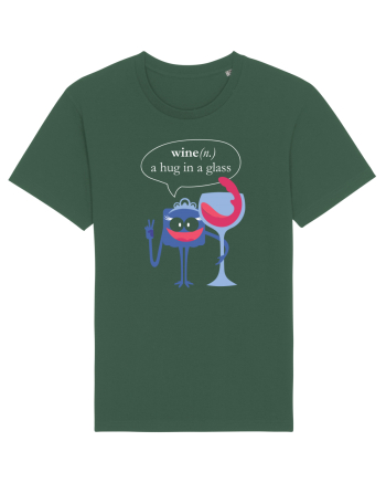 Wine, A Hug In A Glass Bottle Green