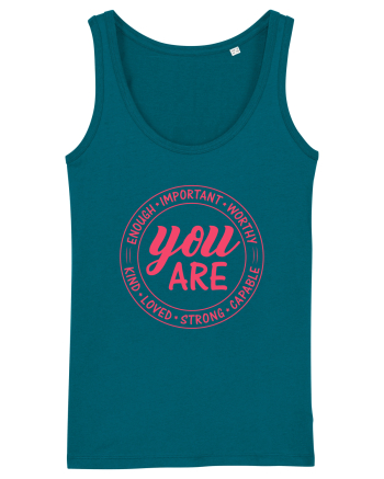 You are enough important worthy kind loved strong capable w Ocean Depth