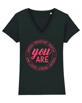 You are enough important worthy kind loved strong capable w Black