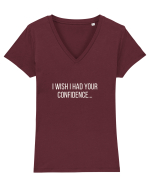 Confidence Tricou mânecă scurtă guler V Damă Evoker