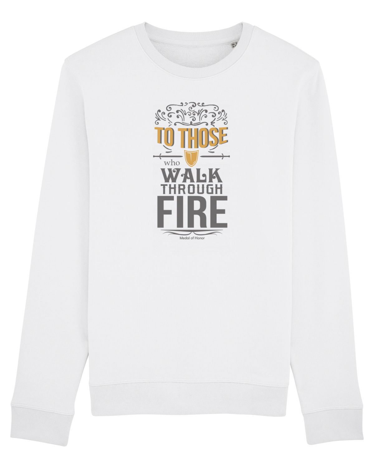 Bluză mânecă lungă Unisex Rise White