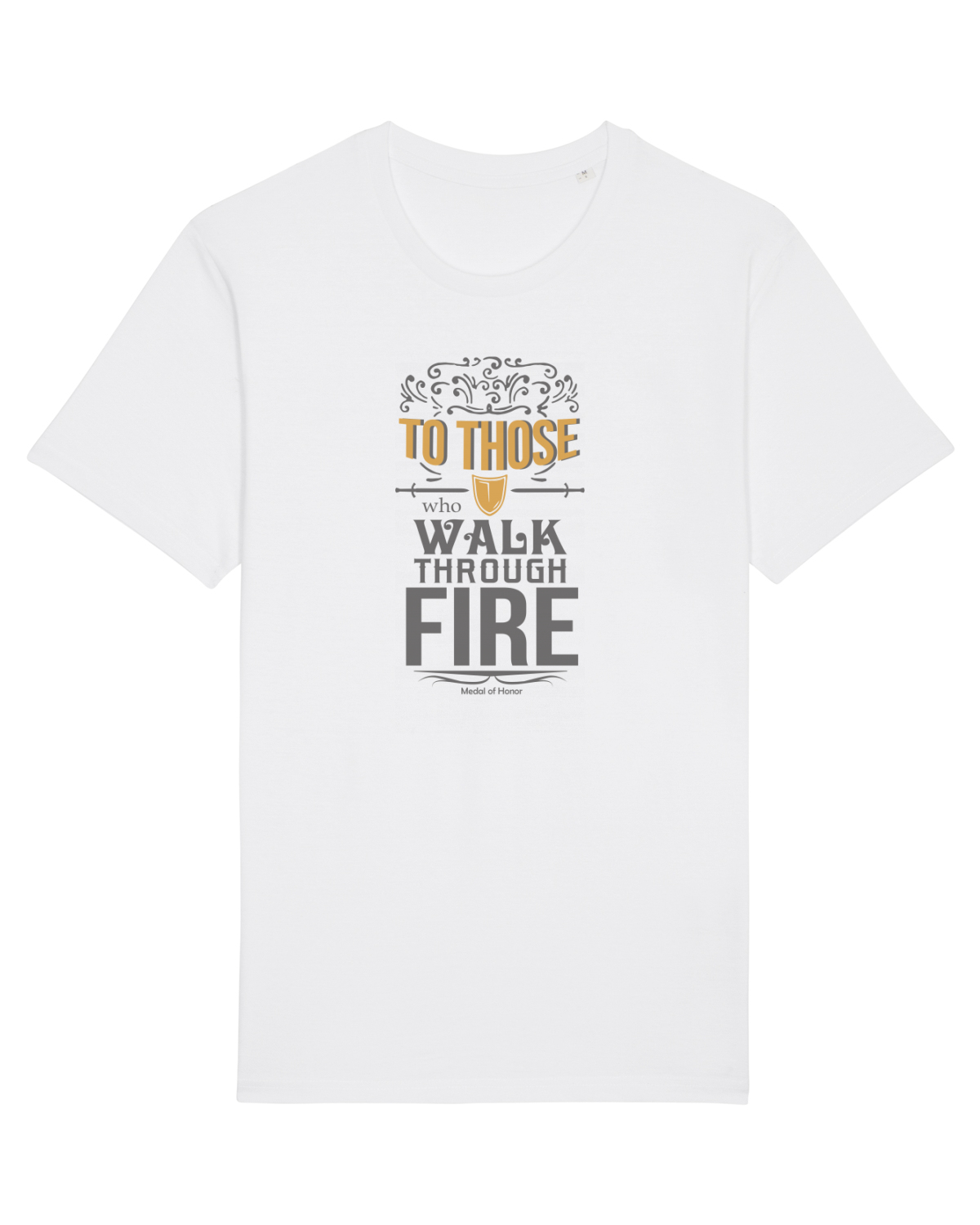 Tricou mânecă scurtă Unisex Rocker White