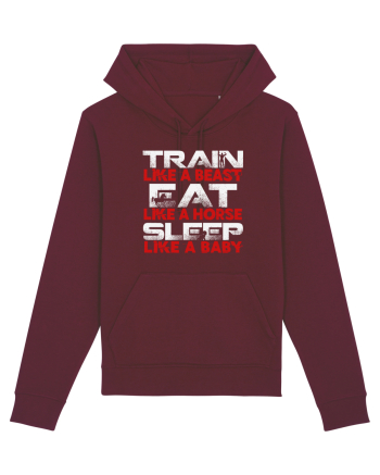 TRAIN EAT SLEEP Burgundy