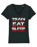 TRAIN EAT SLEEP Tricou mânecă scurtă guler V Damă Evoker