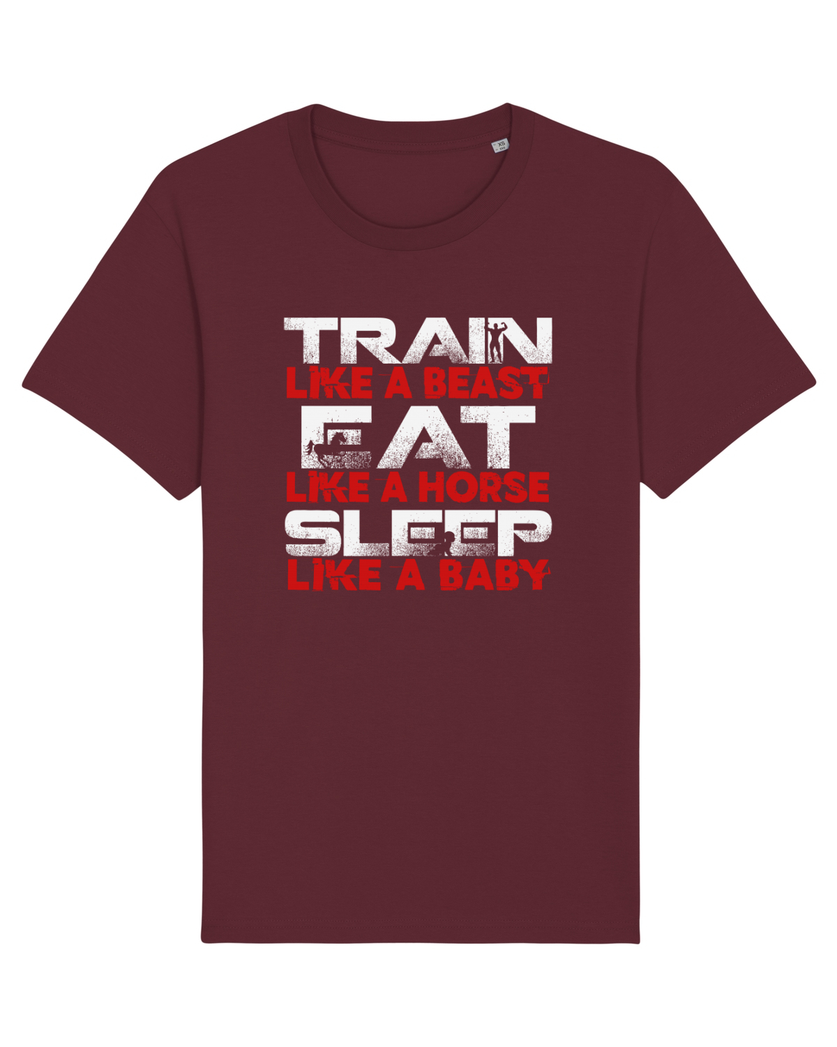 Tricou mânecă scurtă Unisex Rocker Burgundy