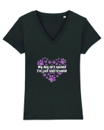 DOG Tricou mânecă scurtă guler V Damă Evoker