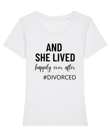 And she lived happily ever after. divorced.  Si ea a trait fericita. Divort White