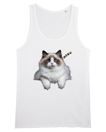Pisica siameza ochi albastri Meow Miau White