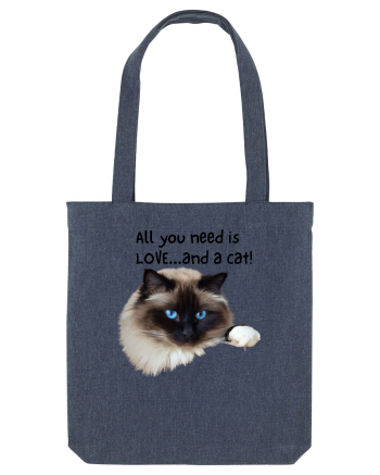 All you need is LOVE... and a cat! Midnight Blue