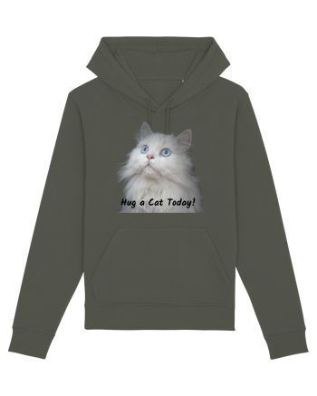 Hug a cat today, pisica ochi albastri Khaki